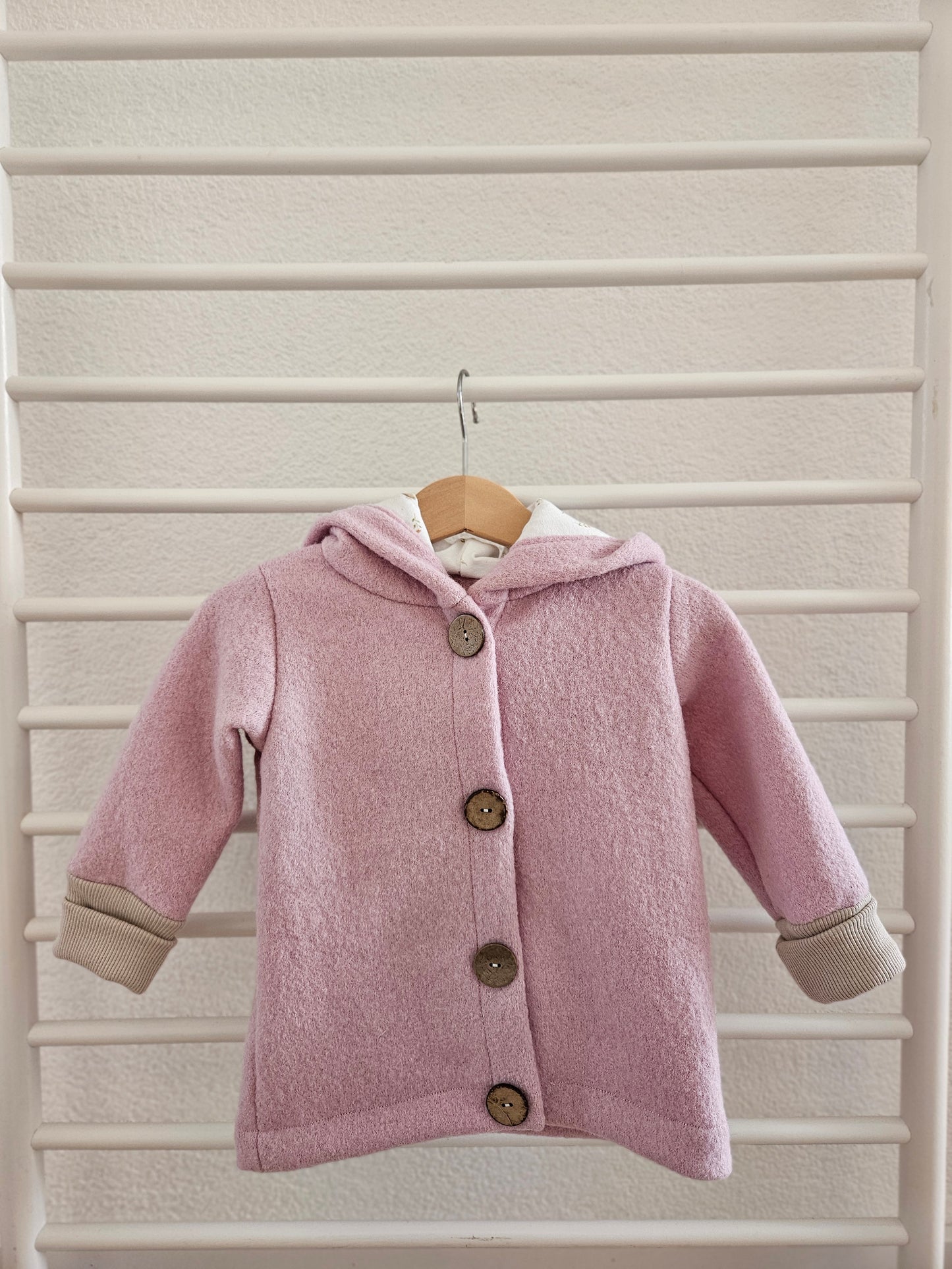 Wollwalk Jacke Rosa/Häschen